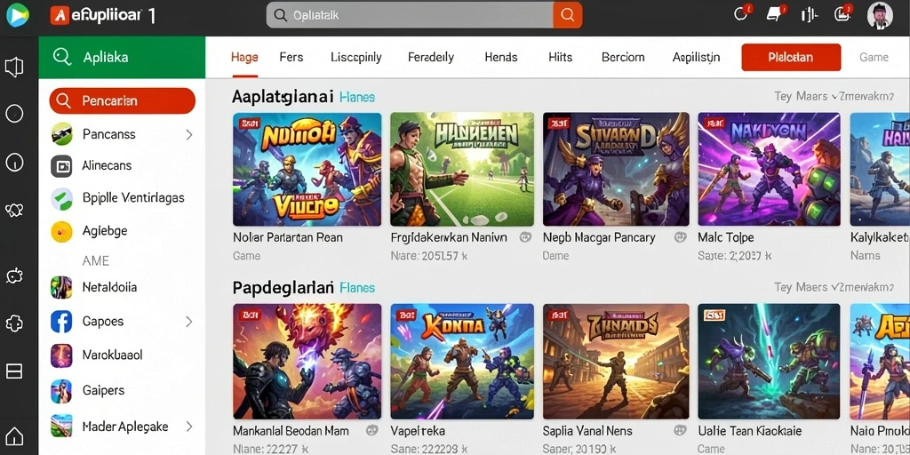 Tampilan antarmuka permainan yang menarik.