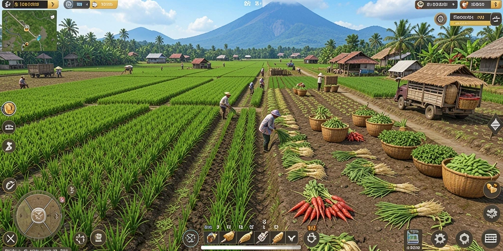 Tampilan grafis yang menarik dan penuh warna.
