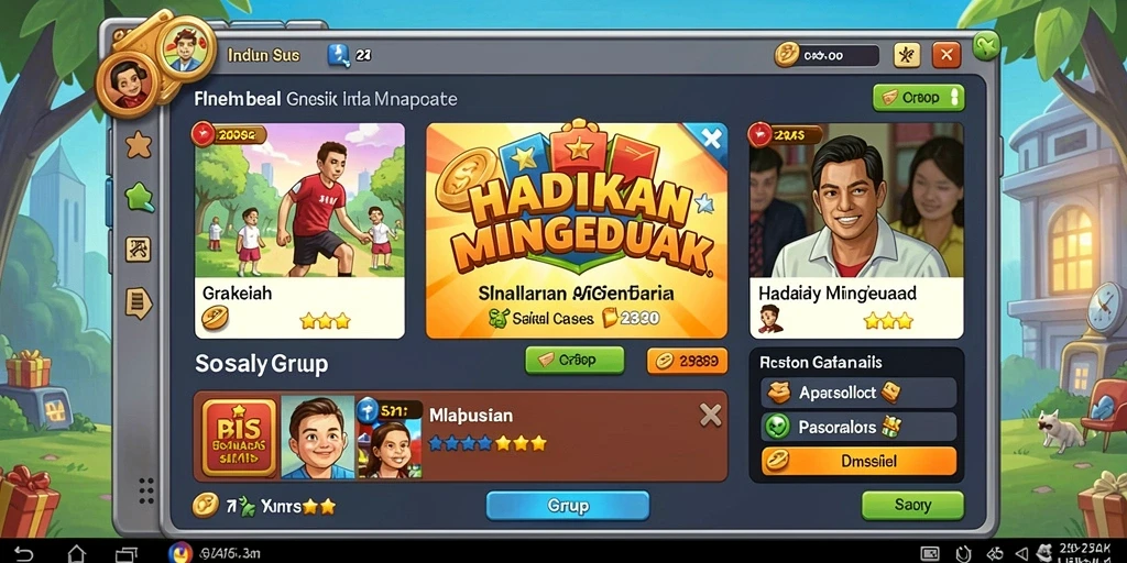 Menampilkan antarmuka permainan yang menarik.
